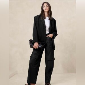 Banana Republic Women’ OVERSIZED BLAZER Size M Color Black